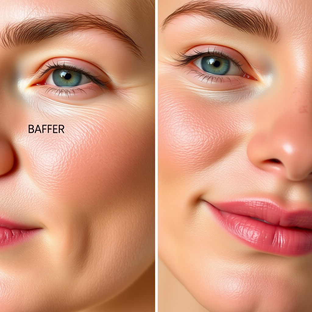Close-up of healthy clear skin showing improvement results from consistent skincare maintenance routine