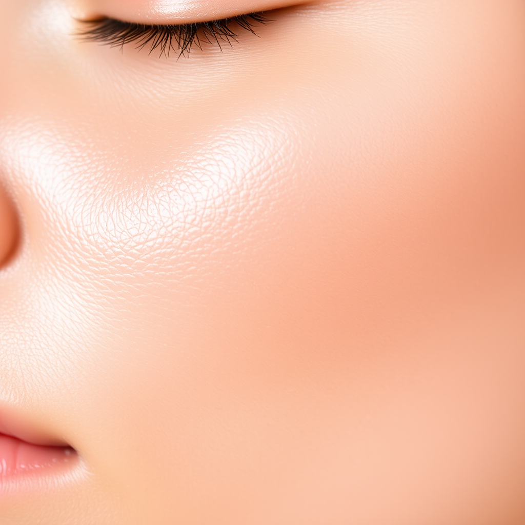 Close-up of smooth, clear skin showing the gentle effectiveness of Apaleo treatment on sensitive skin